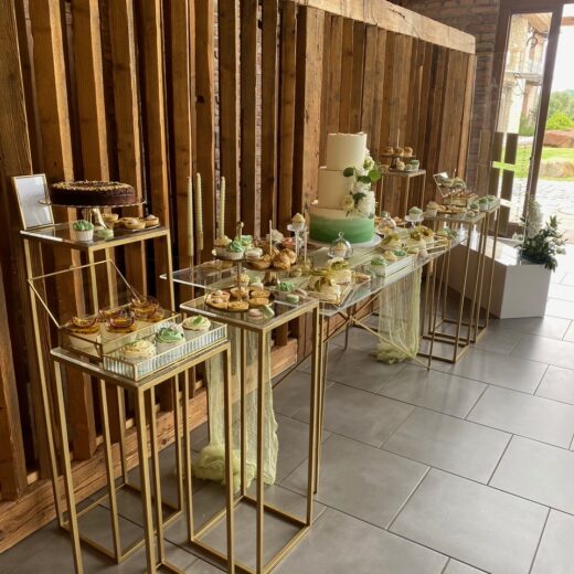 Zlatý podstavec – 80cm – prenájom svadobnej výzdoby, Candy bar a iné bary (6)