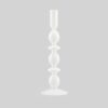 Svietnik na kónickú sviečku v bielej farbe – 26 cm – prenájom svadobnej výzdoby, Led lampy,svietniky, lustre, svietiace reťaz