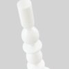 Svietnik na kónickú sviečku v bielej farbe – 26 cm – prenájom svadobnej výzdoby, Led lampy,svietniky, lustre, svietiace reťaz