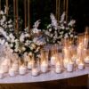 Valcové svietniky s granulovým voskom – prenájom svadobnej výzdoby, Led lampy,svietniky, lustre, svietiace reťaze (3)